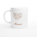 Mug Les petits cœurs de Mamie personnalisé, côté cœur