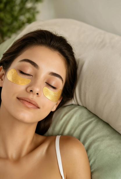 Patchs Yeux Hydrogel Anti-Âge – Niacinamide, Acide Hyaluronique & Or