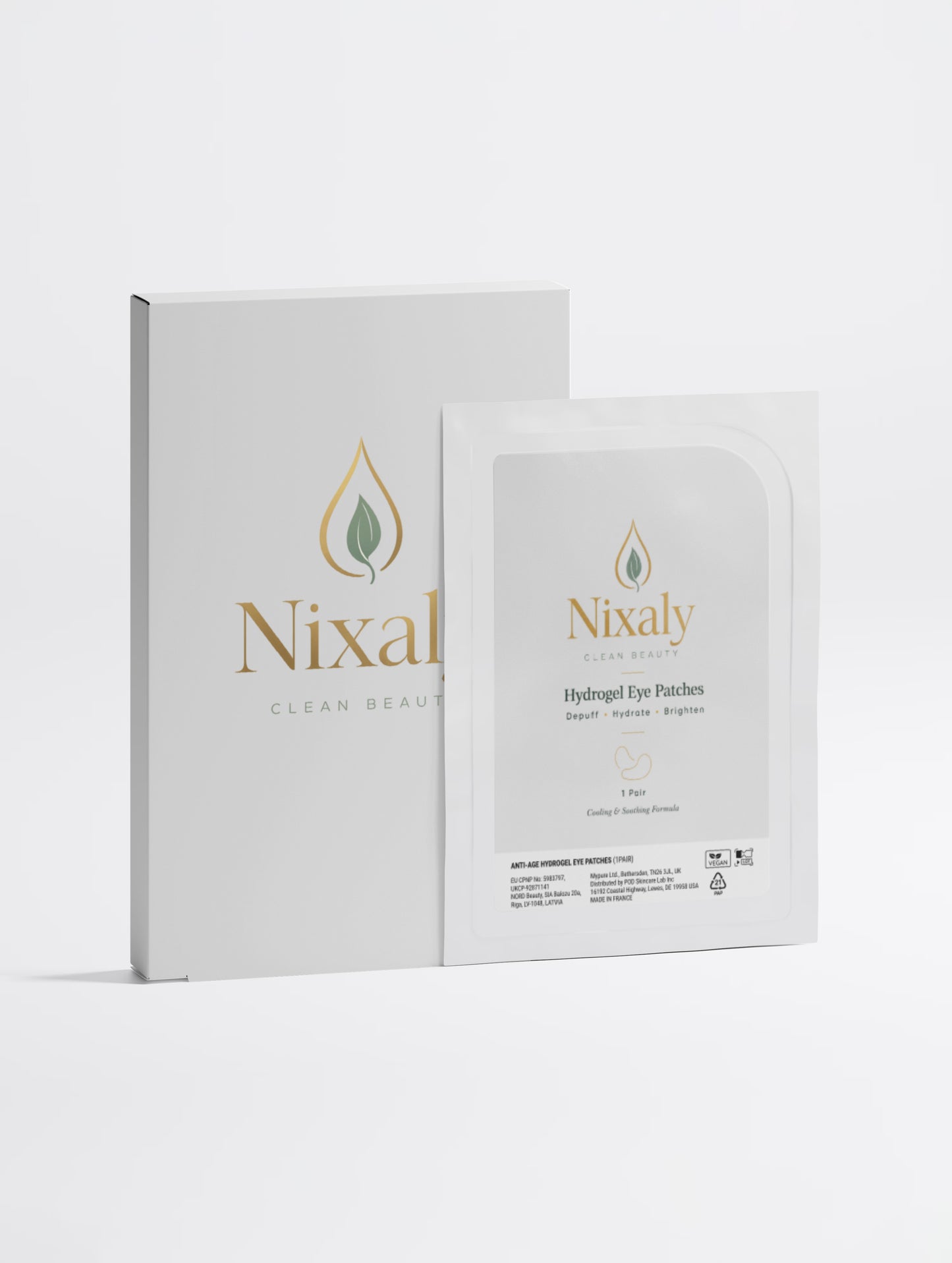 Patchs Yeux Hydrogel Anti-Âge – Niacinamide, Acide Hyaluronique & Or